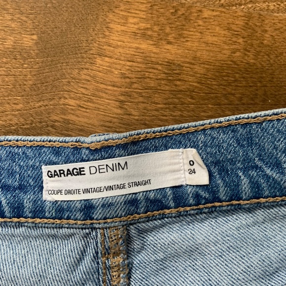 Light Blue Garage Jeans Distressed at Bottom Size 0 waist 24 - Picture 2 of 3